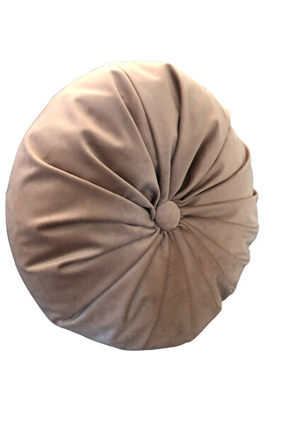 Casasro Perna Decorativa, Rotunda, Catifea Lux, Capucino, 38cm