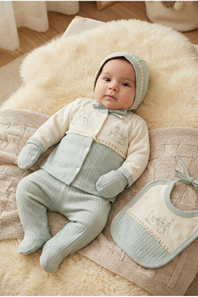 ZEYNUKO طقم ملابس للأطفال حديثي الولادة مكون من 5 قطع مصنوع من القطن بنسبة 10...