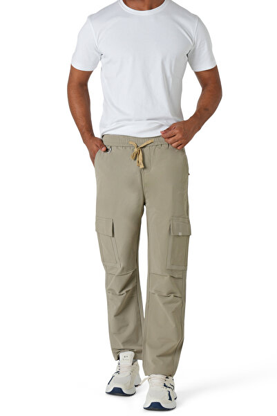 hendam Men's comfortable cargo pants with an elastic waistband
