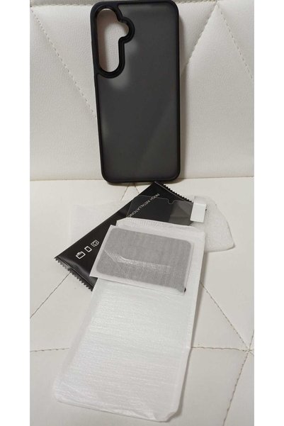 FNTCASE HUSA SAMSUNG S24+ NEGRU MAT SI FOLIE PROTECTIE DISPLAY