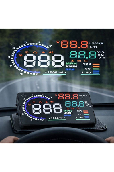 MultiZone Araç Göstergesi OBD2 HUD Honda Ford Opel Hyundai Peugeot Dijital Ek...