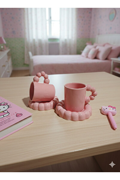 seda seramik Handmade Bubble Double Espresso, Lungo 4-Piece Coffee Cup Set fo...