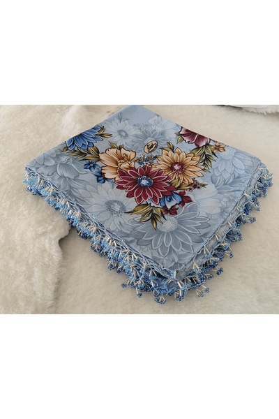 hoaryage Handmade Patterned Hand Embroidered Cheesecloth with Ring Beads on t...