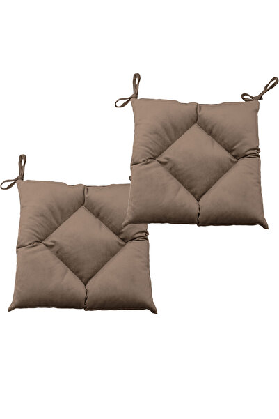 Casasro Set 2 Perne de Scaun, Auriu, 40x40cm, Catifea Lux