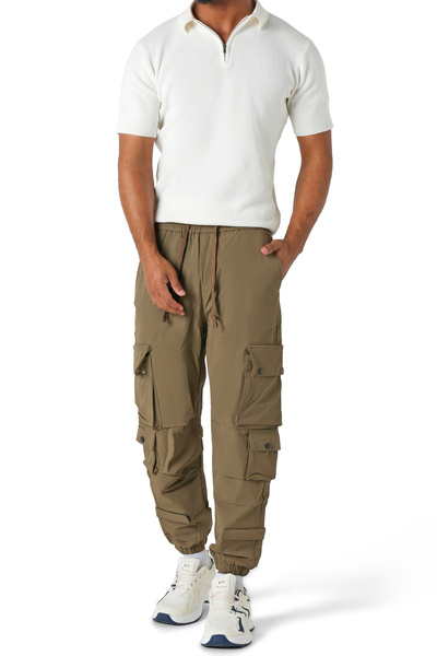 hendam Men's cargo pants with elastic waist