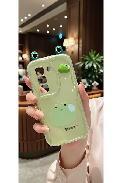 TechTrove حافظة هاتف مموجة بتصميم ضفدع أخضر لطيف ثلاثي الأبعاد متوافقة مع هات...