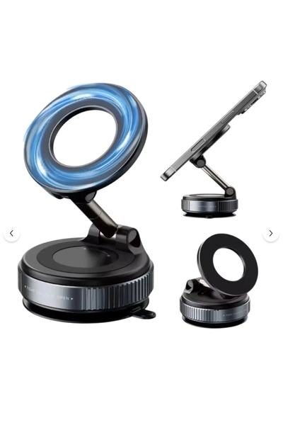 HYPERSOFT 360 Dönebilen Vakumlu Ayarlanabilir Araç İçi Telefon Tutucu Kullanı...