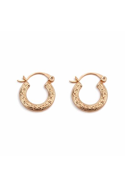 Archhazel Jewelery Patterned Hoop Steel Earrings for Women