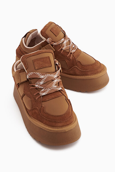 Limoya Estela Taba Suede Thick Sole Casual Sneaker Shoes