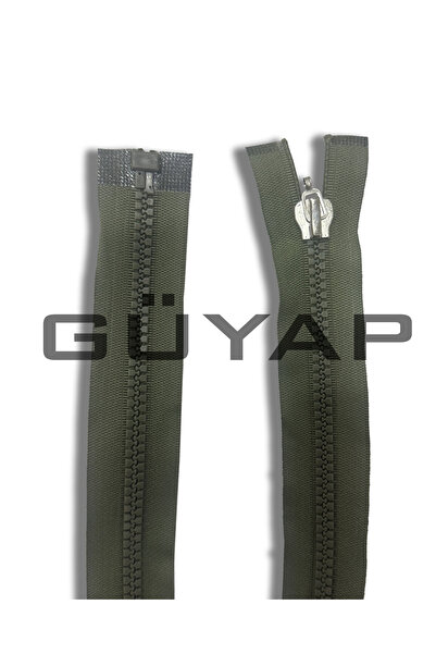 GÜYAP YAPI TEKSTİL KEMİK Mont Fermuarı [ HAKİ - 70 Cm - T/8 ( İRİ DİŞLİ ) - 1...