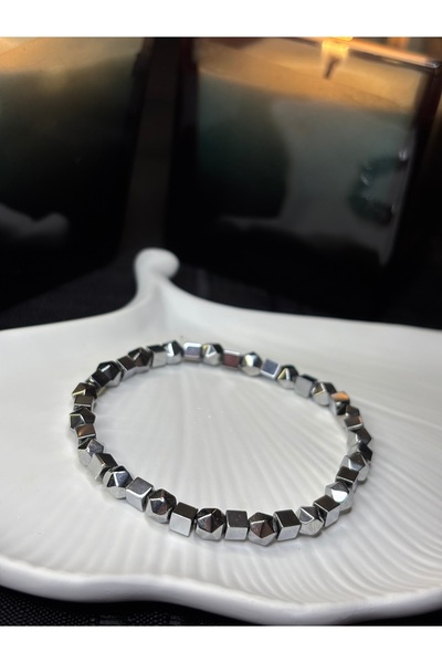 Moonstone Accessories سوار التوازن والحماية |   حجر الهيماتيت الفضي الطبيعي |...