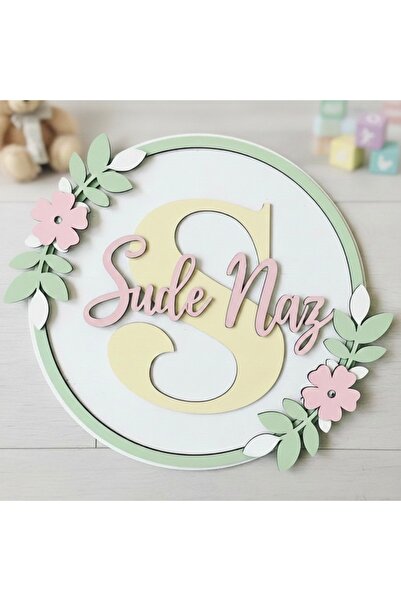 Runc Design Kişiye Özel Ahşap Bebek Kapı Süsü – Baş harf Tasarımlı | Hastane ...