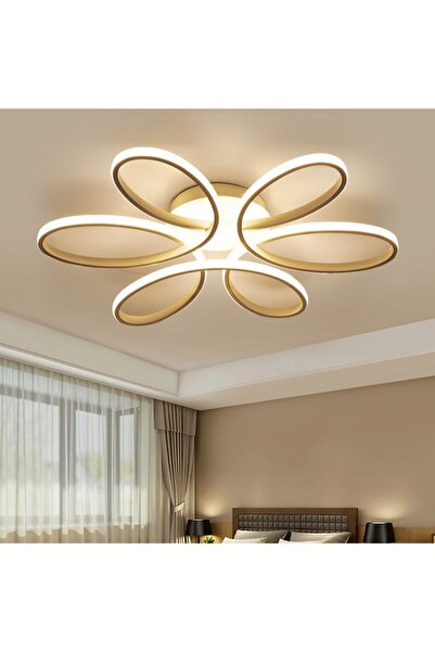 Empressco Minel Dekor Papatya Gold Led 50cm, Tavan Lambası, Modern Aydınlatma...