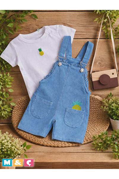 MÇ FAMİLY STORe Baby Denim Salopet Shorts Overalls Short Sleeves Combination ...