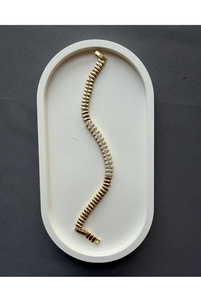 SENU Gold Waterway Sparkling Stone Detailed Bracelet