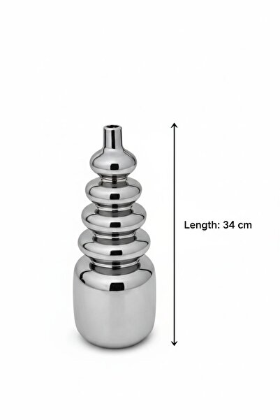 Afaq silver ceramic vase