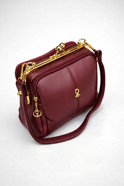 PENGORA Women's Clip-On 4-Compartment Soft Leather Hand, Shoulder and Crossbo...