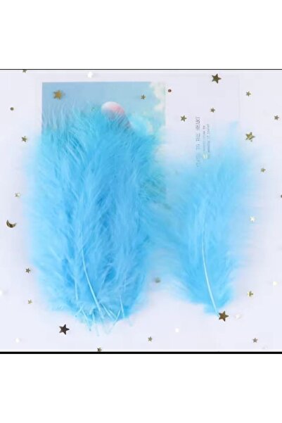 Fiyonks Atölye Kuş Tüyü, 10'lu Paket Kuş Tüy, Yapay Kuş Tüy, Süsleme Tüy