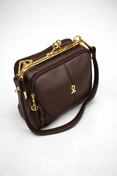 PENGORA Women's Clip-On 4-Compartment Soft Leather Hand, Shoulder and Crossbo...