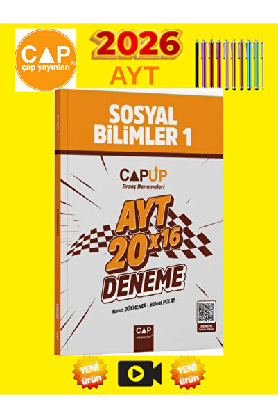 Çap Yayınları AYT Sosyal Bilimler 1 20 X 16 Up Deneme+ANDROİD KALEM
