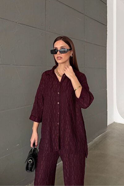 LAMİFUSTORE Комплект з сорочкою та штанами з візерунком (зручний крій)