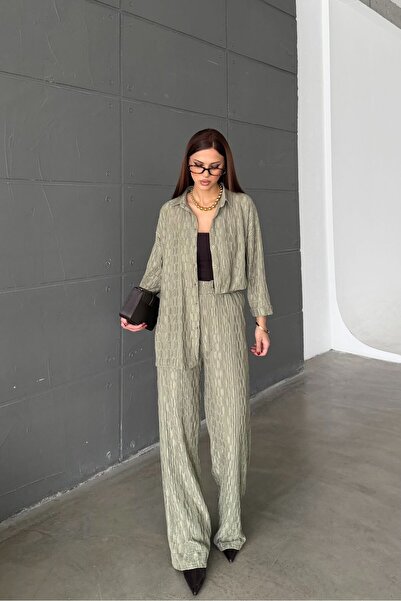 LAMİFUSTORE Patterned Shirt and Trouser Set (Comfortable Fit)