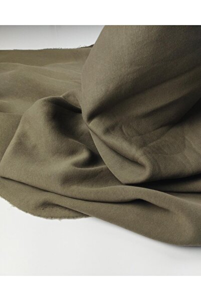 Kumaş Parça Țesătură din 3 fire, culoare verde militar, cu model șardon (Lăți...