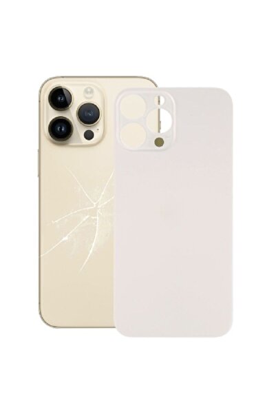 indirimplus iPhone 14 Pro Max Arka Pil Kapağı Büyük Kamera Delikli Cam