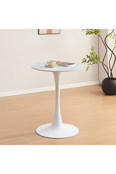 Home Box Elvis Compact Sintered Stone 2 Seater Round Dining Table
