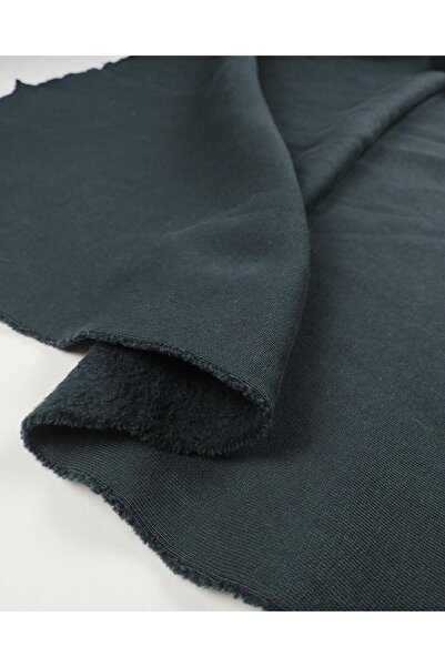 Kumaş Parça Navy Blue Colored Embroidered 3 Thread Fabric (Width 140 cm X Len...