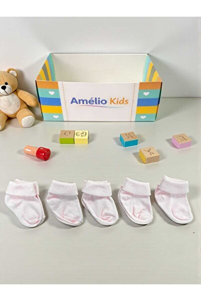 Amélio Kids Organic Cotton Unisex 5-Piece Boxed Premium Newborn Baby & Childr...