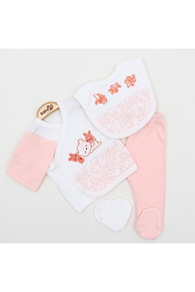 ZEYNUKO مجموعة زيبين المكونة من 5 قطع لحديثي الولادة من المستشفى، بتصميم أرنب...