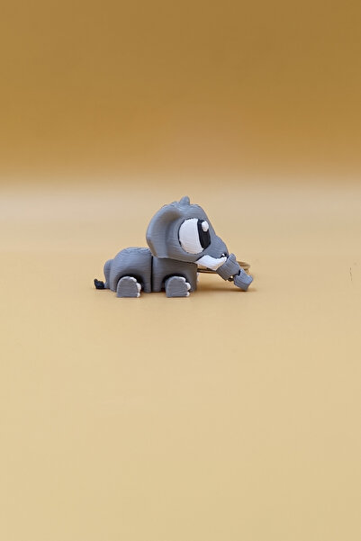 Rodopiva سلسلة مفاتيح على شكل فيل لطيف - حلية متحركة لتزيين الحقيبة