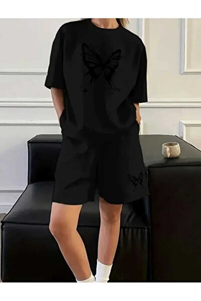 ELAN WEAR Women's Cotton T-Shirt Shorts 2-Piece Set Oversize - First Class Qu...