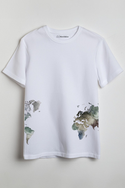 Merch&ice Razbijena mapa sveta Štampano unisex T-shirt
