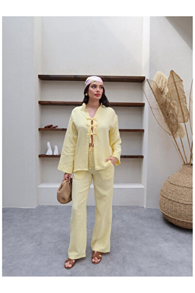 KANOĞLU TİCARET KANOĞLU Bağlama Detaylı Müslin Takım