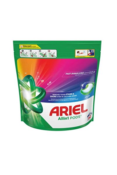Ariel Color All in 1 Pods laundry detergent capsules, 60 washes