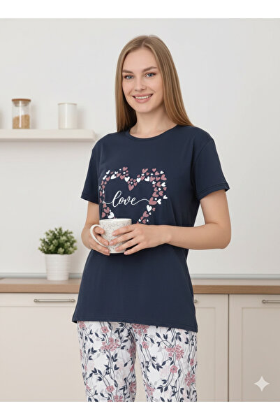 Sude Yumuşak Dokulu Kısa Kollu Polo Yaka Pijama Takımı