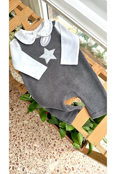 Happy Moon Bebek kıyafetleri salopet takım tulum bebe yakalı body zıbın unise...