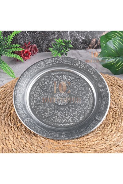 DMT COPPER HOME 18 cm 430 Quality Chrome Steel Round Serving Plate - Stylish ...