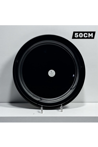 cc bin shihon High-quality, round, black melamine plate, unbreakable, heat-re...