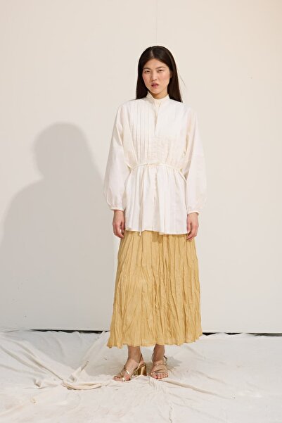 mavi limon NERVÜRLÜ VUAL GÖMLEK