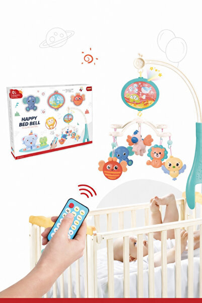 OEM Carusel Muzical pentru Pătuț Bebe Happy Bed Bell cu Proiector, Telecomand...