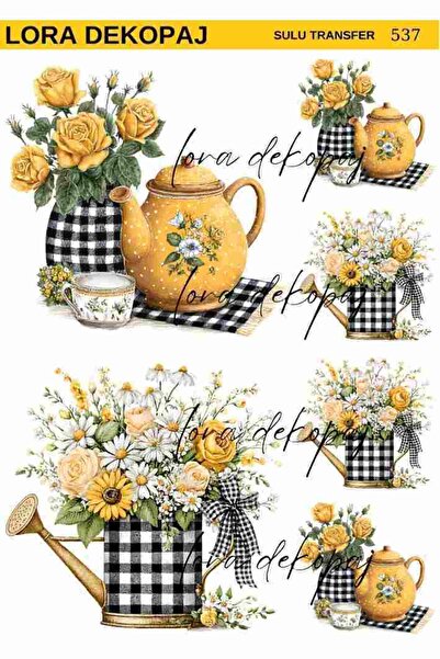 Lora Dekopaj Sulu Transfer Kağıdı - 537 25x35 cm