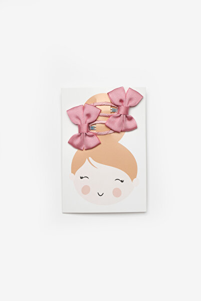 Le Mabelle Dried Rose Double Bow Girls' Snap Buckle