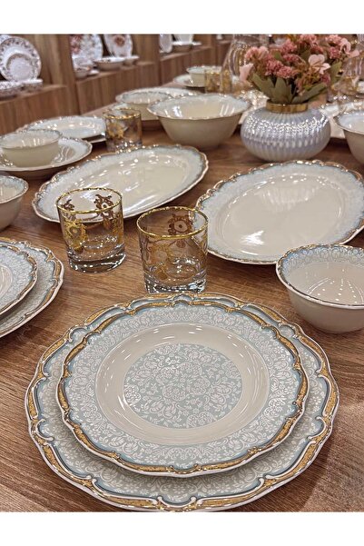 hediye ESTERHOMEDECOR 6 Kişilik 30 parça porselen yemek takımı