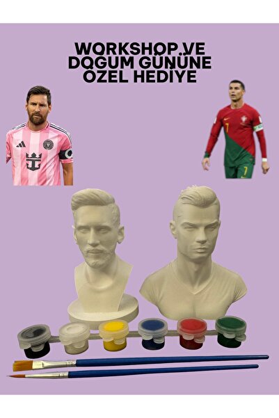 shop C.RONALDO CR7 VE LİONEL MESSİ KARAKTERİ 3D Figür Boyama Seti
