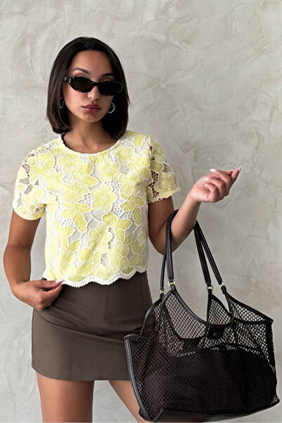 VERYMODA Lace Blouse - Yellow |   D2768