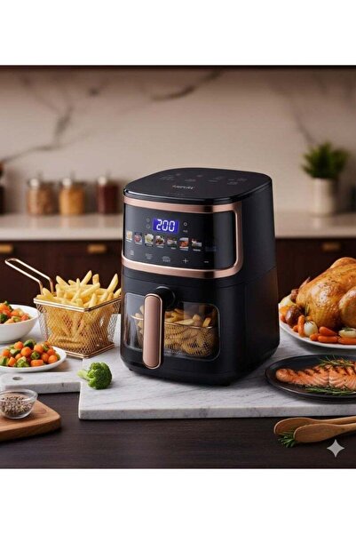 REFURA Smart Digital Air Fryer 6L 1200W | LED Touch Display | Multiple Preset...