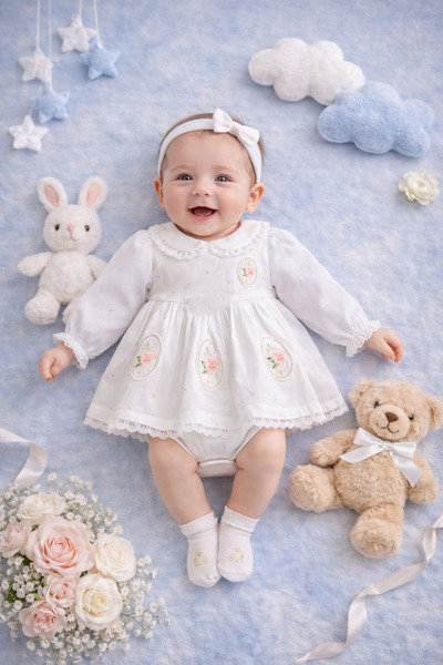 Ozz Baby New Born Baby Girl (0-3)(3-6) Months Dress, Shorts, Booties, Bandana...